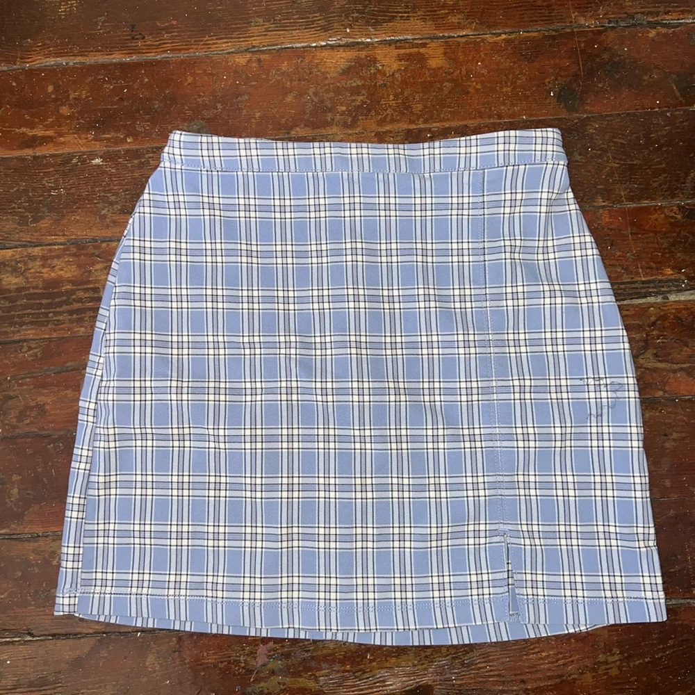 Hollister Blue and White Mini Pencil Skirt